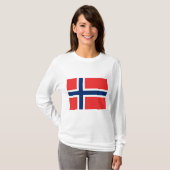 ノルウェー国旗（ノルウェー） Tシャツ (正面フル)
