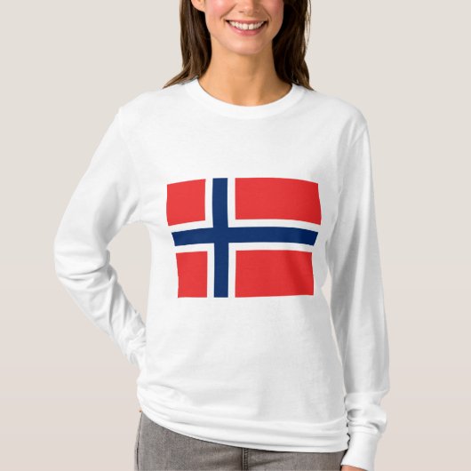 ノルウェー国旗（ノルウェー） Tシャツ (正面)
