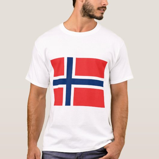 ノルウェー国旗(ノルウェー) Tシャツ (正面)
