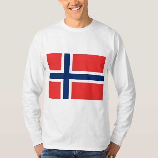 ノルウェー国旗（ノルウェー） Tシャツ (正面)