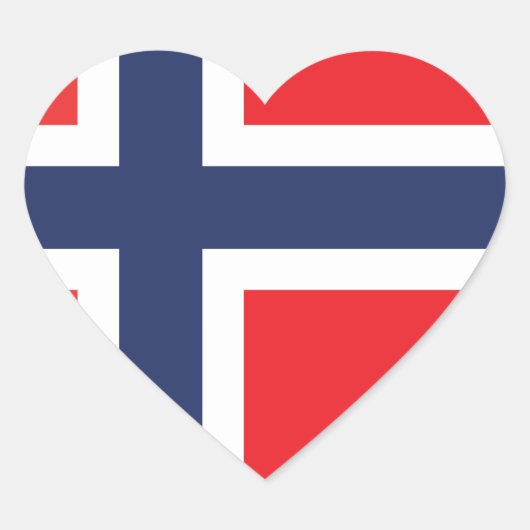ノルウェー国旗 ハートシール (正面)