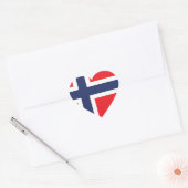 ノルウェー国旗 ハートシール (封筒)