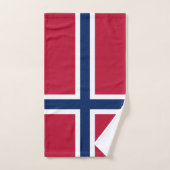 ノルウェー国旗 バスタオルセット (ハンドタオル)