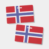 ノルウェー国旗 バッジ (正面＆裏面)