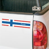 ノルウェー国旗 バンパーステッカー (トラック上)
