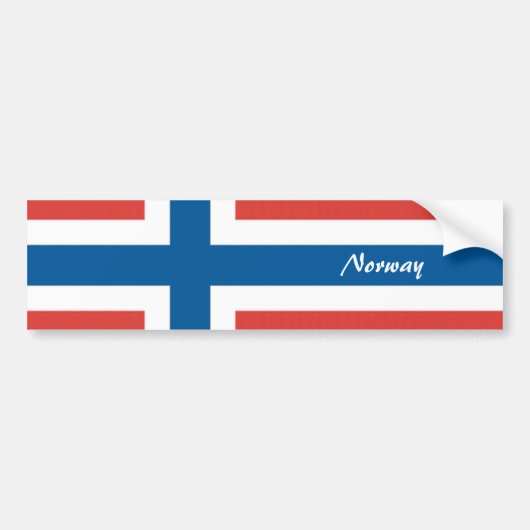 ノルウェー国旗 バンパーステッカー (正面)