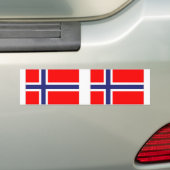 ノルウェー国旗 バンパーステッカー (車上)