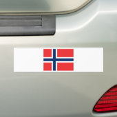 ノルウェー国旗 バンパーステッカー (車上)