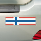 ノルウェー国旗 バンパーステッカー (車上)