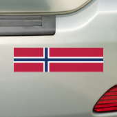 ノルウェー国旗 バンパーステッカー (車上)