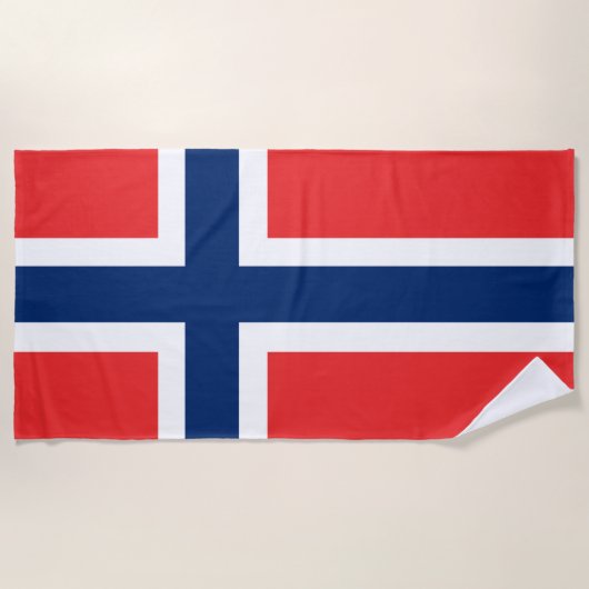ノルウェー国旗 ビーチタオル (正面)