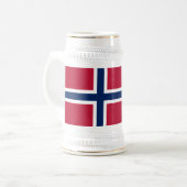 ノルウェー国旗 ビールジョッキ (正面左)