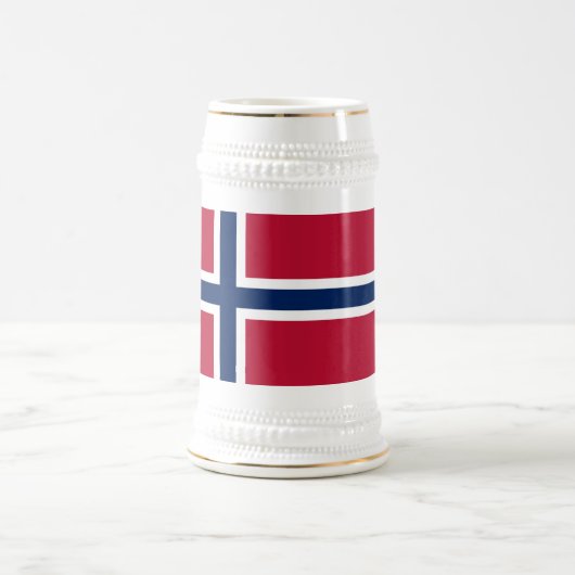 ノルウェー国旗 ビールジョッキ (中央)