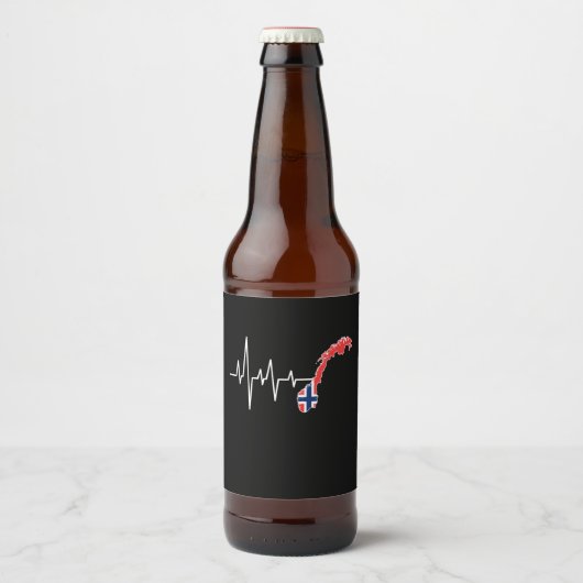 ノルウェー国旗 ビールラベル (正面)