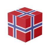 ノルウェー国旗 フォトキューブ (裏面アングル)