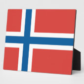 ノルウェー国旗 フォトプラーク (側面)