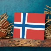 ノルウェー国旗 フォトプラーク (側面)