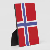 ノルウェー国旗 フォトプラーク (側面)