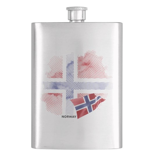 ノルウェー国旗 フラスク (正面)