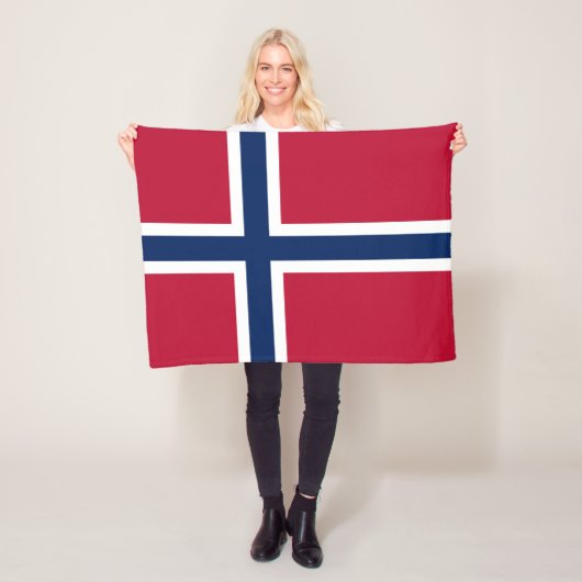 ノルウェー国旗 フリースブランケット (インサイチュ)