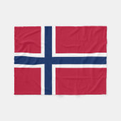 ノルウェー国旗 フリースブランケット (正面(横))