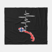 ノルウェー国旗 フリースブランケット (正面(横))