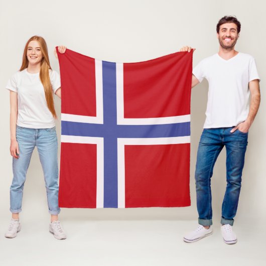 ノルウェー国旗 フリースブランケット (インサイチュ)