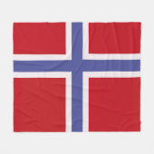 ノルウェー国旗 フリースブランケット (正面(横))