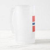 ノルウェー国旗 フロストグラスビールジョッキ (正面左)