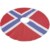 ノルウェー国旗 ブラッシュドポリエステルツリースカート (アングル)