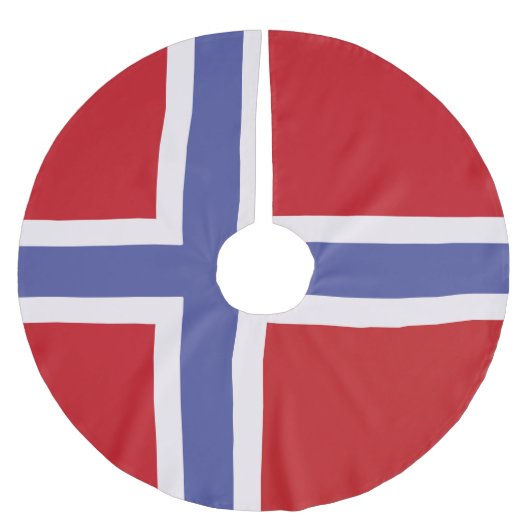 ノルウェー国旗 ブラッシュドポリエステルツリースカート (正面)