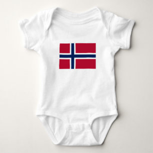 ノルウェー国旗 ベビーボディスーツ