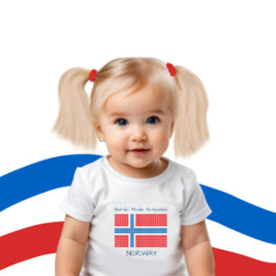 ノルウェー国旗 ベビーボディスーツ