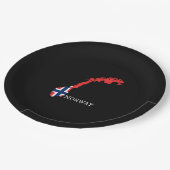 ノルウェー国旗 ペーパープレート (アングル)