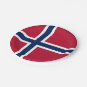ノルウェー国旗 ペーパープレート (アングル)