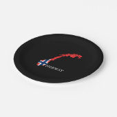 ノルウェー国旗 ペーパープレート (アングル)