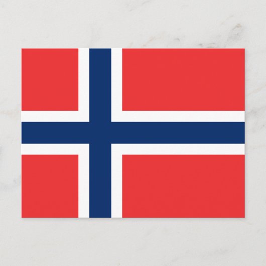ノルウェー国旗 ポストカード (正面)