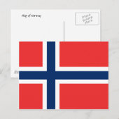 ノルウェー国旗 ポストカード (正面/裏面)