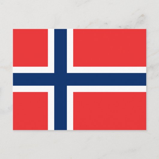 ノルウェー国旗 ポストカード (正面)
