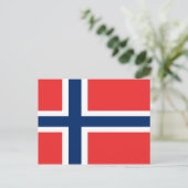 ノルウェー国旗 ポストカード (スタンド正面)