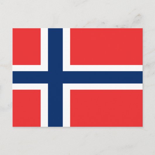 ノルウェー国旗 ポストカード (正面)