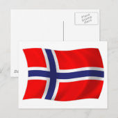 ノルウェー国旗 ポストカード (正面/裏面)