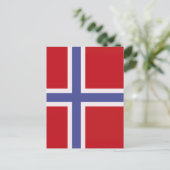 ノルウェー国旗 ポストカード (スタンド正面)