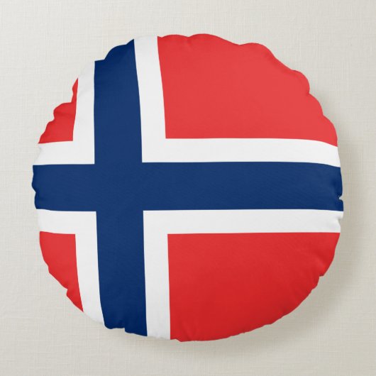 ノルウェー国旗 ラウンドクッション (正面)