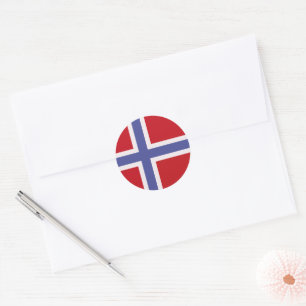 ノルウェー国旗 ラウンドシール