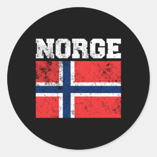 ノルウェー国旗 ラウンドシール