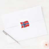 ノルウェー国旗 ラウンドシール (封筒)