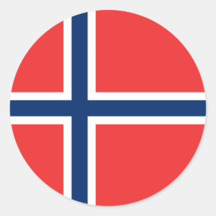 ノルウェー国旗 ラウンドシール
