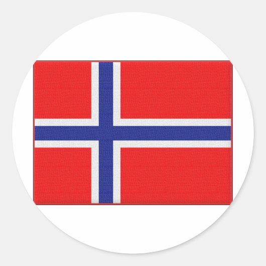 ノルウェー国旗 ラウンドシール (正面)