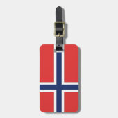 ノルウェー国旗 ラゲッジタグ (正面縦)